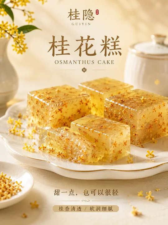桂隐桂花糕高端中式甜点礼赠海报