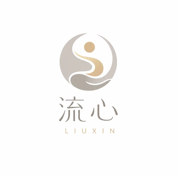 现代瑜伽品牌流心专业商业标志设计