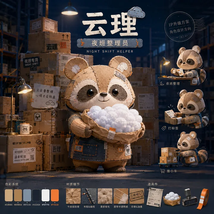 仓库里的整理小兽:企业吉祥物设计升级方案