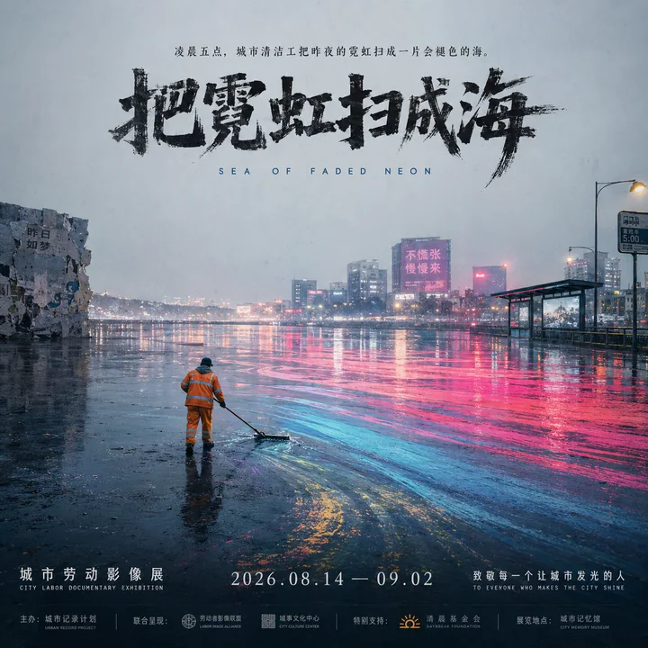 凌晨五点清道夫:将昨夜霓虹扫成褪色之海