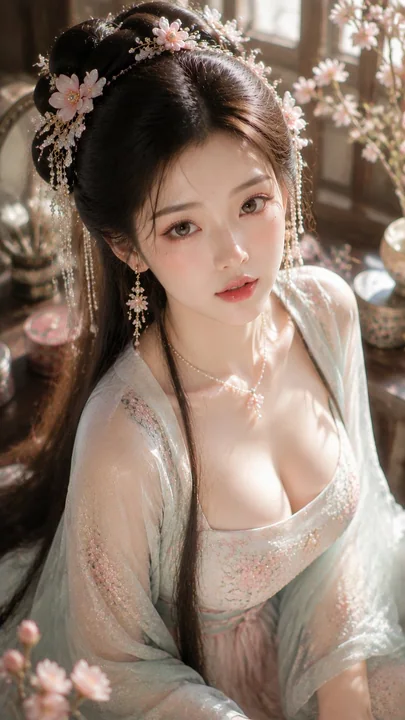 古风贵女春日水光美妆写真