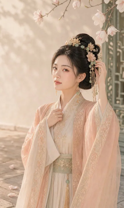 春宴花影古风女性海报主视觉