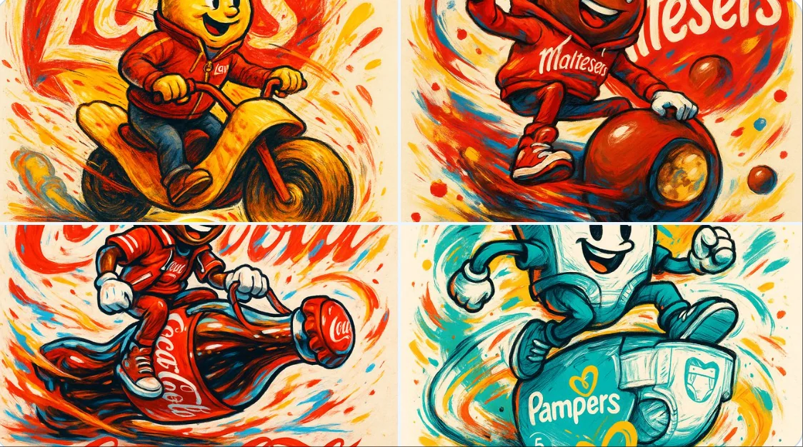 Personnages virtuels de marque