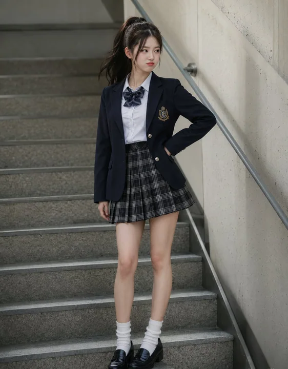 东亚高中女生校园生活写实摄影系列