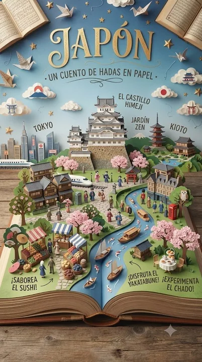 3D立体纸雕童话绘本景观模型