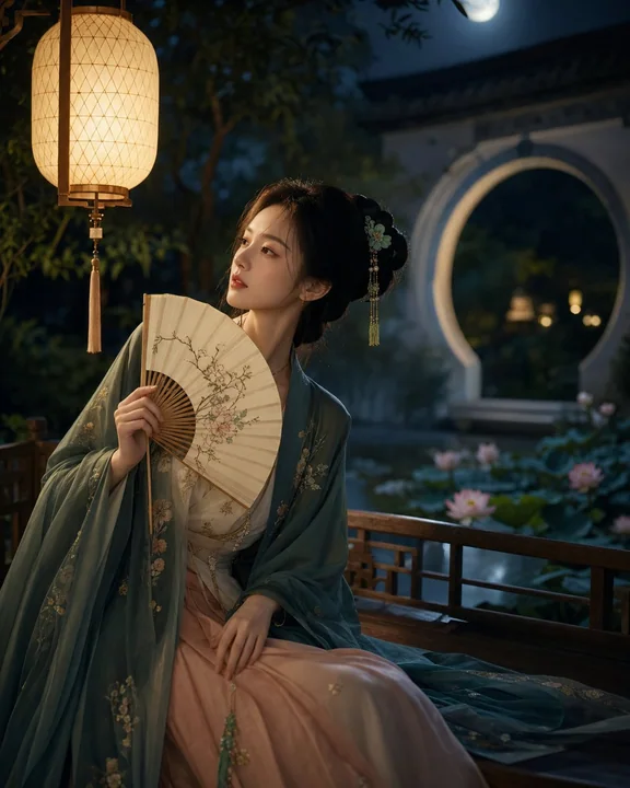 东方古风女性高级时尚画报主视觉
