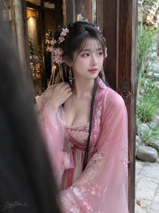 iPhone真实抓拍古风汉服美女