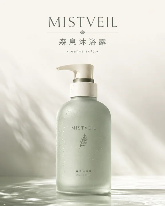 雾绿极简主义高质感洗护品牌封面