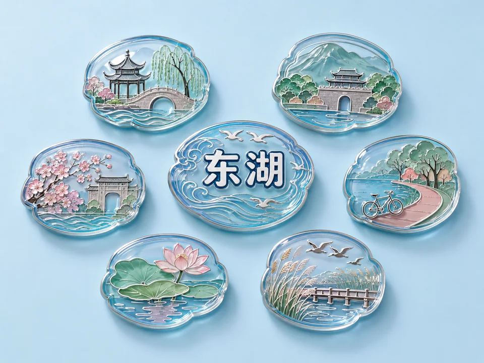 武汉东湖琉璃树脂文创冰箱贴全集