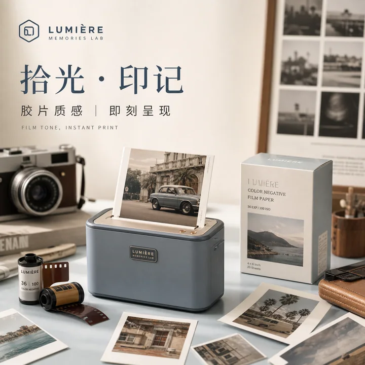 复古现代主义胶片打印套组品牌主视觉
