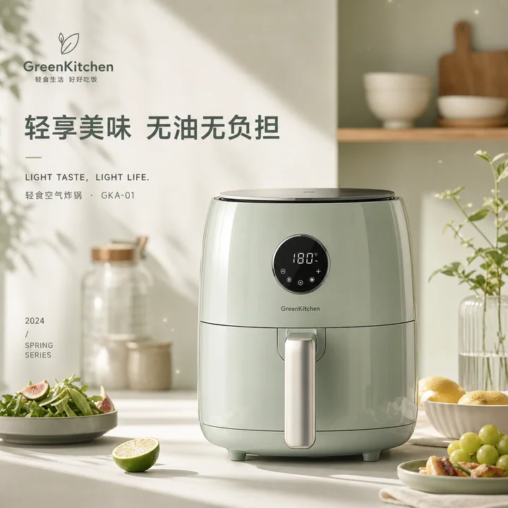 晨光微熹轻食空气炸锅品牌视觉KV