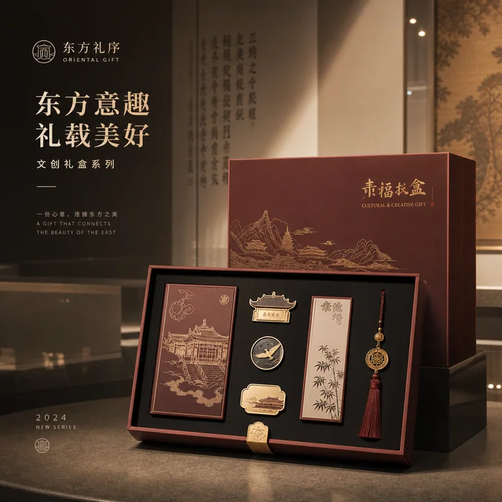 当代东方趣味文创礼盒品牌视觉KV