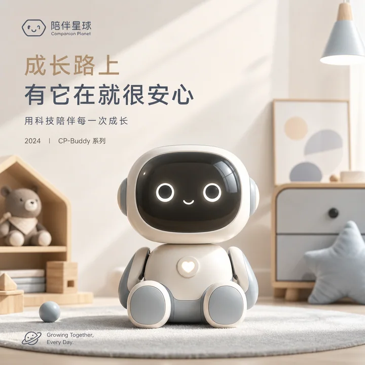 治愈系陪伴机器人品牌社交视觉方图