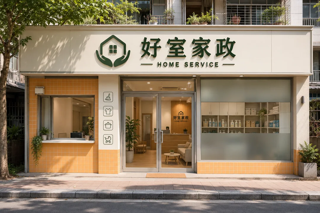 温暖治愈系好室家政社区门店设计