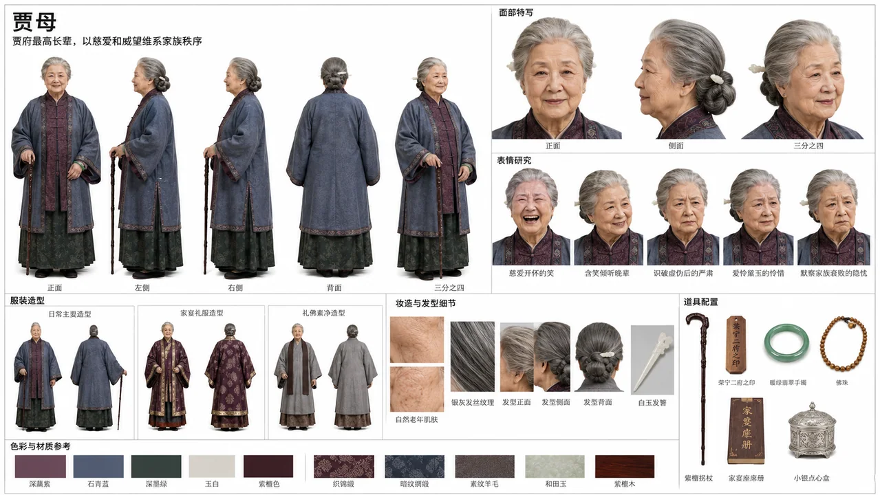 红楼梦贾母角色设定:史太君影视资产板