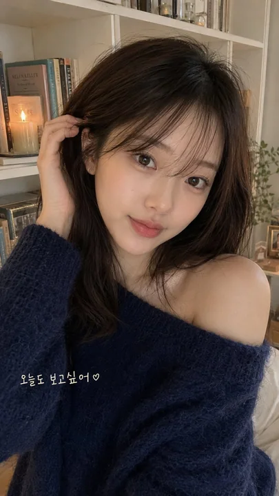 唯美韩系卧室少女生活感自拍