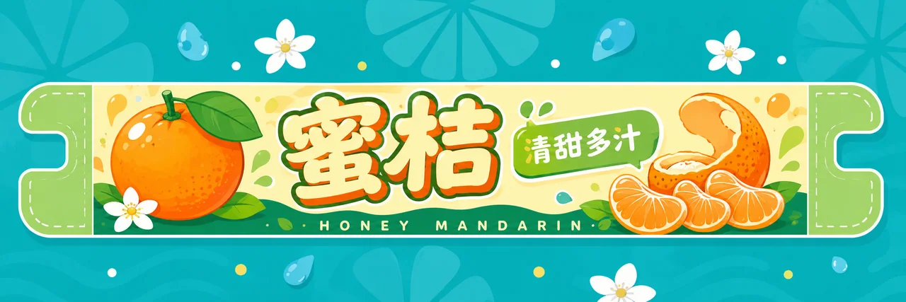 蜜桔主题收银台传送带分隔牌设计