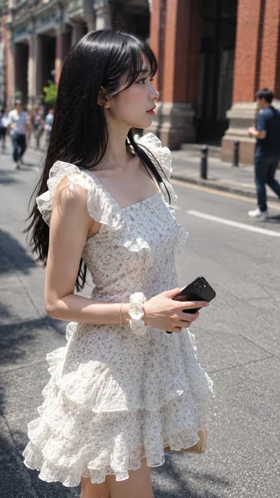 手机实拍质感东亚女性街头写真