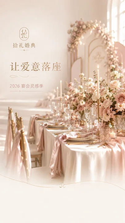 浪漫克制婚礼庆典手机开屏品牌视觉