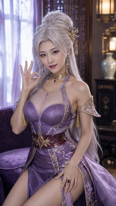 紫罗兰之梦：东方幻想银发丽人