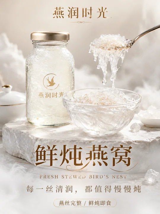 燕润时光鲜炖燕窝高端商业海报