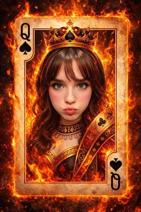 Reine de Pique Flamme