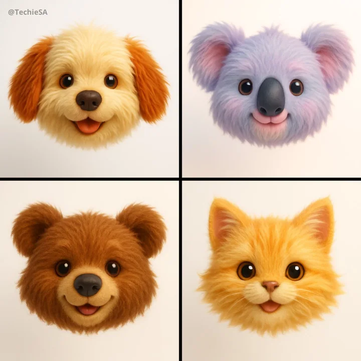 Tête d'emoji 3D