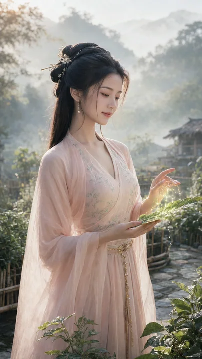 灵药宫晨露仙子:唐风幻想仙侠少女写真
