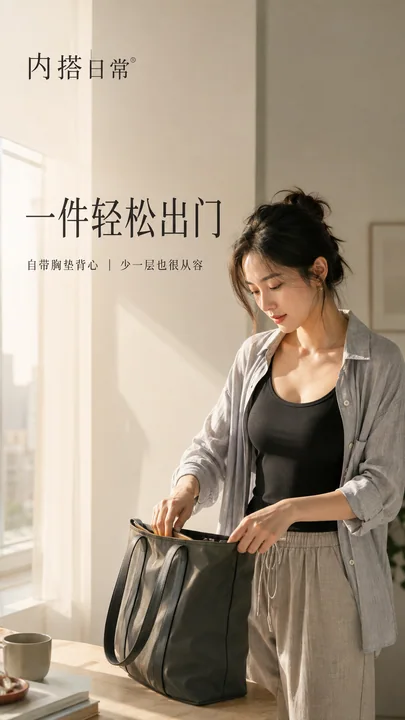 极简美学轻薄网纱文胸高端商业海报