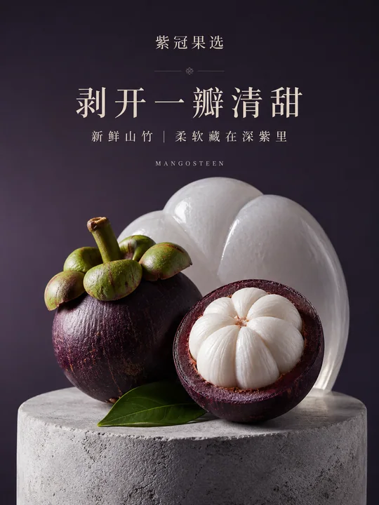极简奢华深紫山竹商业摄影海报