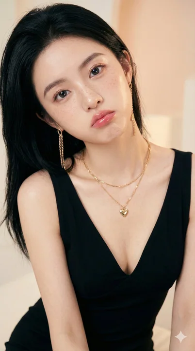 撒娇少女特写