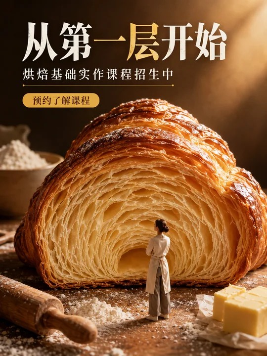 从第一层开始:匠心可颂微观艺术海报