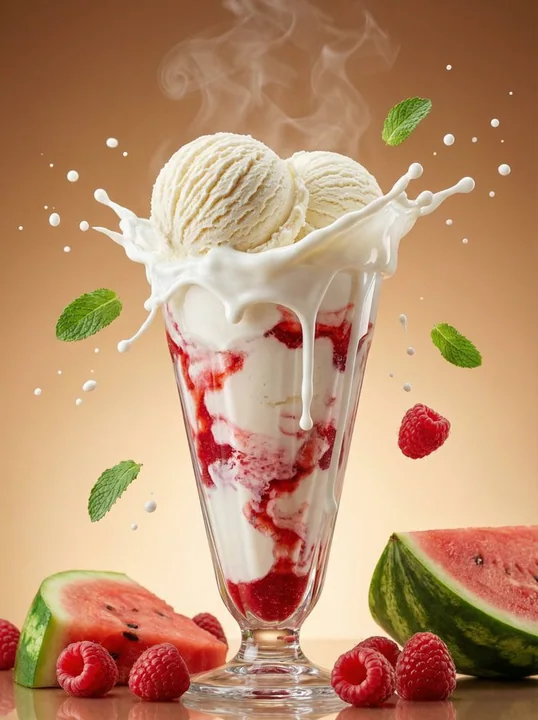 Fraise Festin Luxueux Sundae Tempête