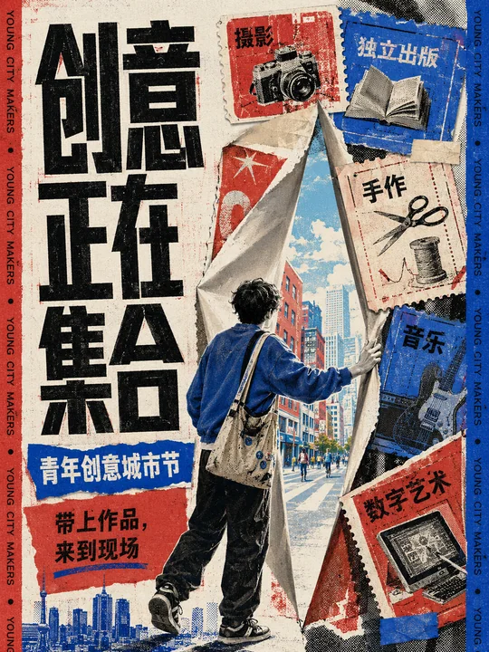 创意正在集合:青年城市艺术节视觉海报