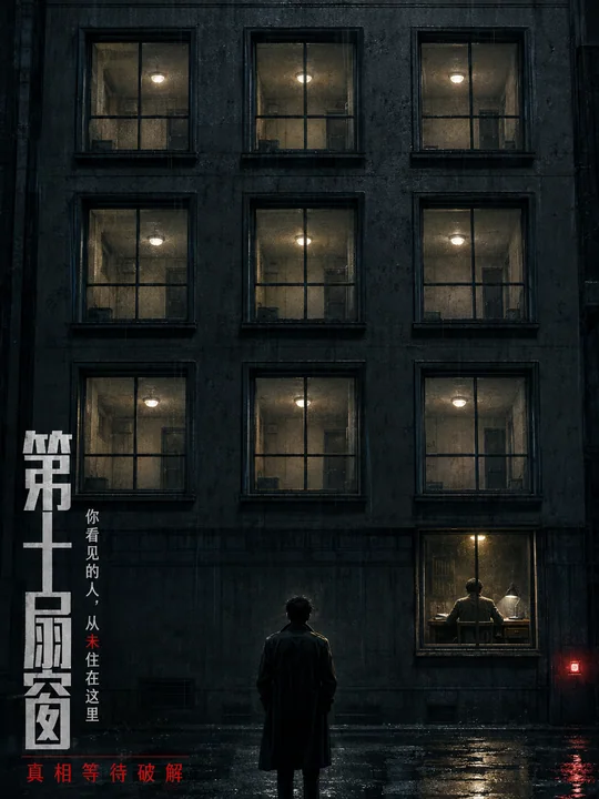 都市悬疑解谜游戏第十扇窗视觉海报