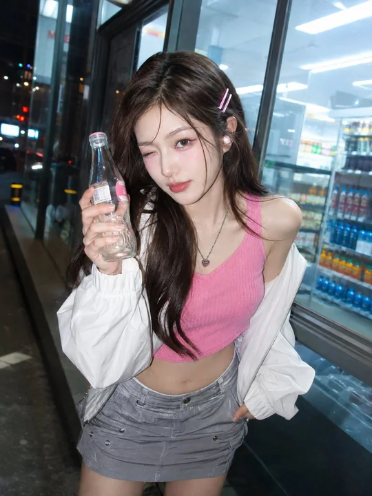 Y2K元气甜酷便利店CCD抓拍写真