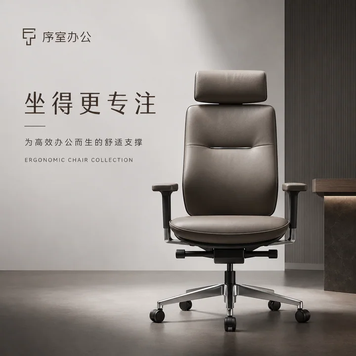 极简商务美学人体工学椅品牌视觉大片