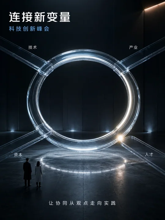 极简科技美学：汇聚四方变量的交织光影
