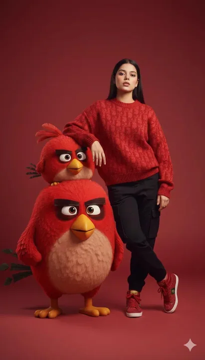 Angry Birds: Красный прилив. Шутливый модный фотосъемка
