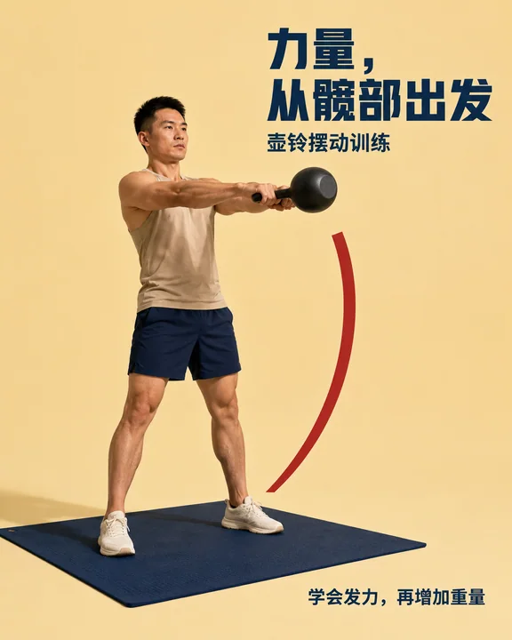 力量从髋部出发壶铃训练海报