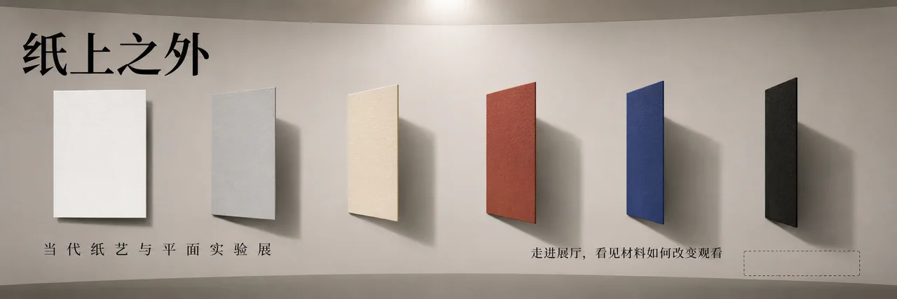 纸上之外:当代纸艺实验展弧幕视觉