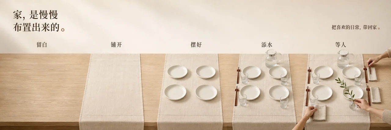 家是慢慢布置出来的家居生活广告