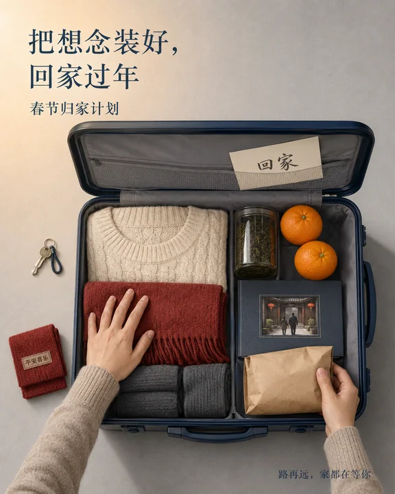 装满思念与乡愁的春节归家行李箱
