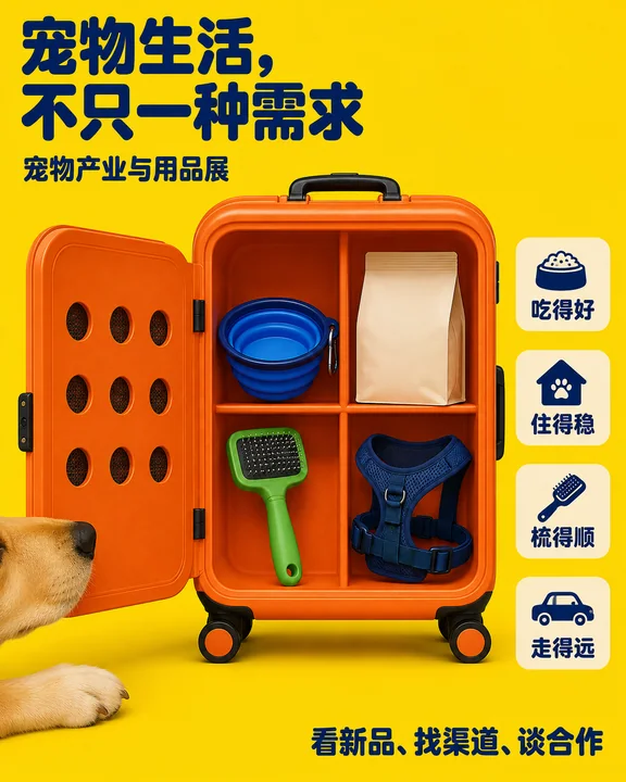 现代波普风宠物产业展创意海报