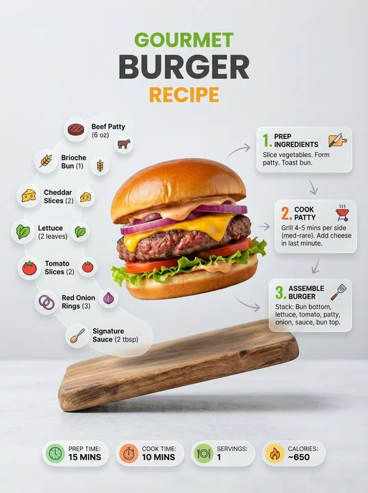 Infographie de recette minimaliste