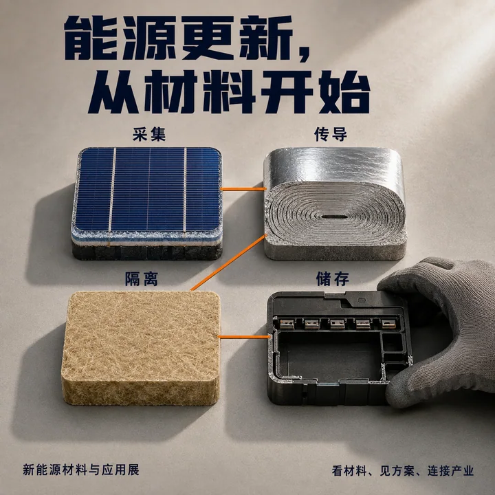 工业美学新能源材料产业展海报