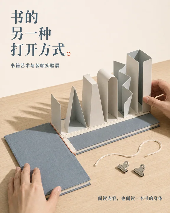 纸艺解构：书的另一种打开方式艺术海报