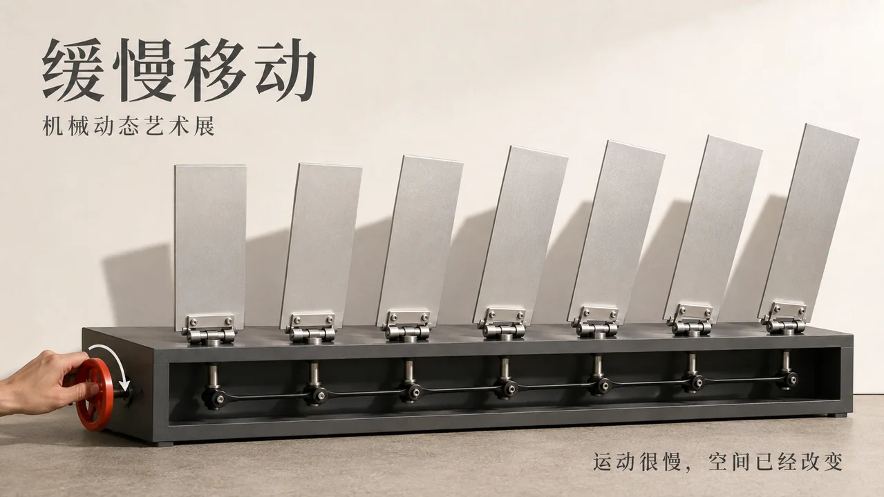 工业美学机械动态艺术展海报