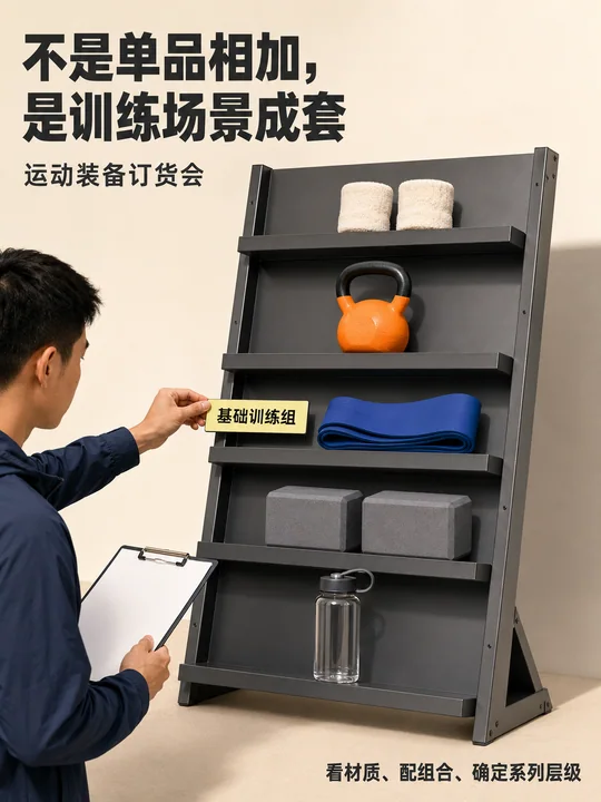 运动装备订货会成套化陈列海报