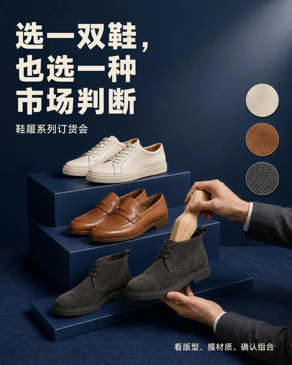 匠心入微的专业鞋履订货会海报